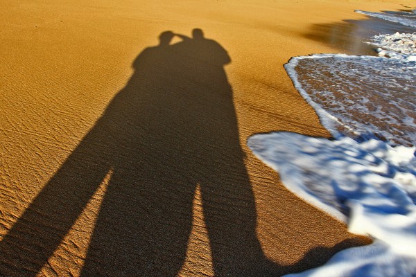 two pods on the beach