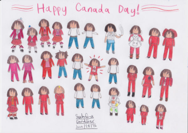 Canadian Boys - Canada Day 2016 - Canadian Flag Formation